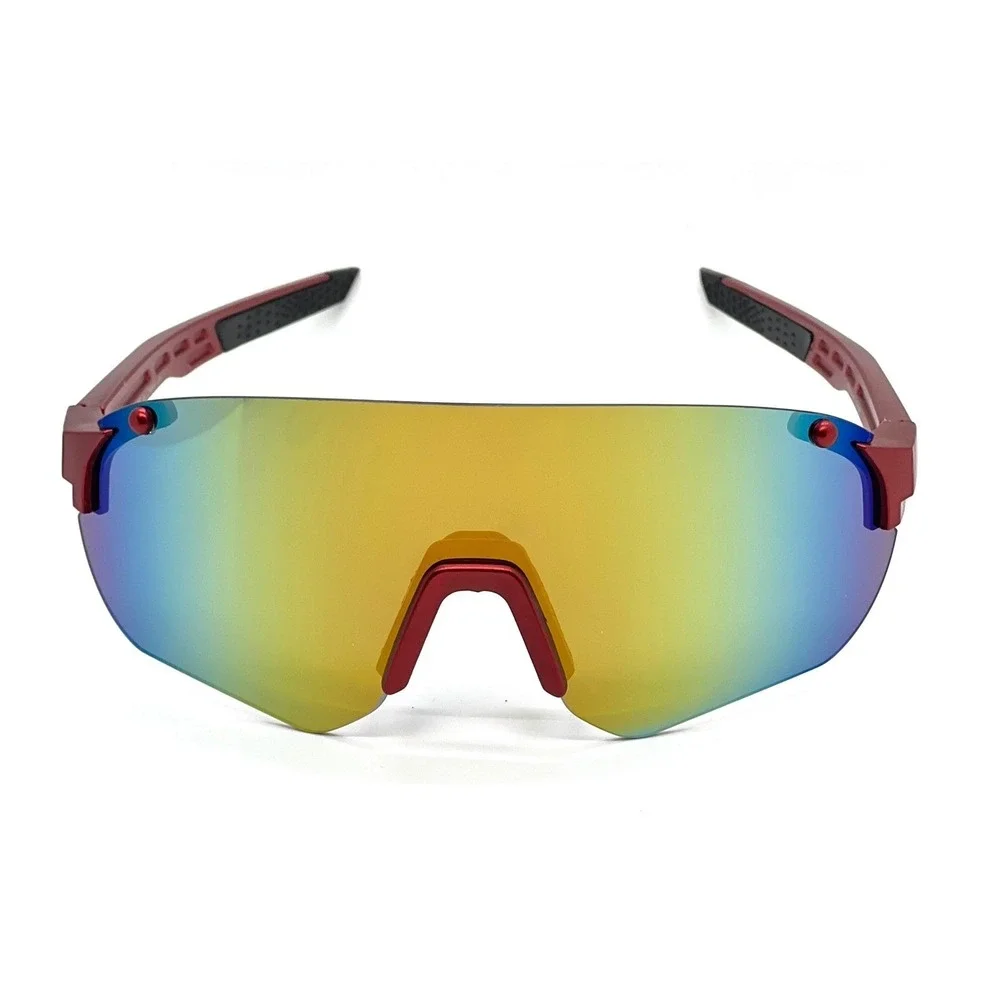 Women Shades Outfit Fashion Sport Sunglasses Fire Red Mirrored Lens Reflective‎